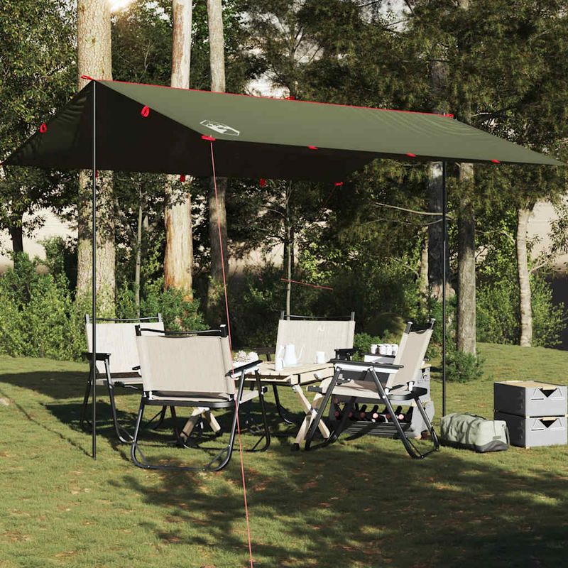 Sport si Outdoor - Camping - Copertine si adaposturi - Prelata de camping, verde masliniu, 366x306 cm, impermeabila - Infinity.ro