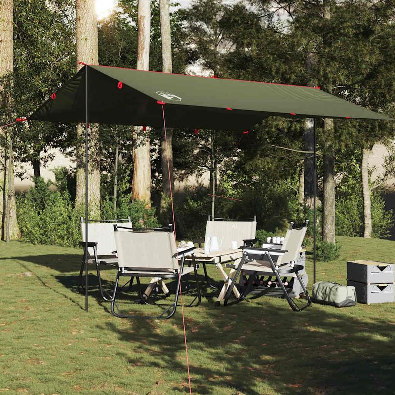 Sport si Outdoor - Camping - Copertine si adaposturi - Prelata de camping, verde masliniu, 366x306 cm, impermeabila - Infinity.ro