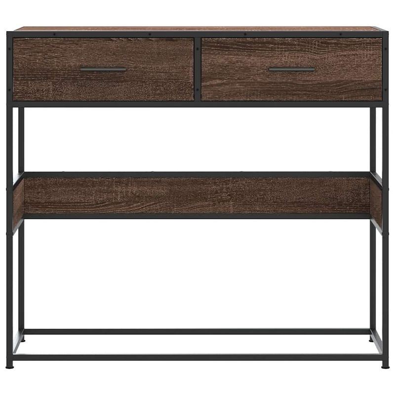 Casa si Gradina - Mobilier - Comode si corpuri - Console - Masuta consola, stejar maro, 90x35x80 cm, lemn prelucrat - Infinity.ro
