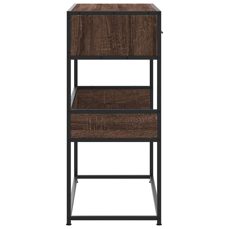 Casa si Gradina - Mobilier - Comode si corpuri - Console - Masuta consola, stejar maro, 90x35x80 cm, lemn prelucrat - Infinity.ro