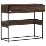 Casa si Gradina - Mobilier - Comode si corpuri - Console - Masuta consola, stejar maro, 90x35x80 cm, lemn prelucrat - Infinity.ro