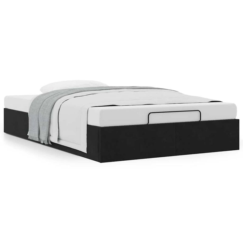 Casa si Gradina - Mobilier - Paturi si accesorii - Paturi - Cadru de pat otoman fara saltea Negru 120x200 cm catifea - Infinity.ro