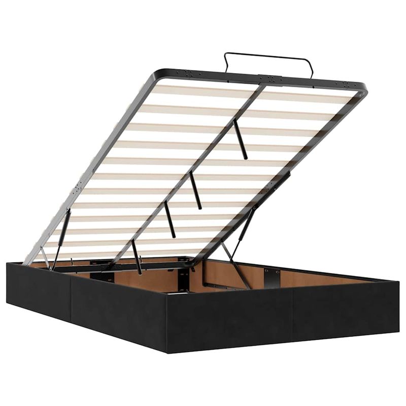 Casa si Gradina - Mobilier - Paturi si accesorii - Paturi - Cadru de pat otoman fara saltea Negru 120x200 cm catifea - Infinity.ro
