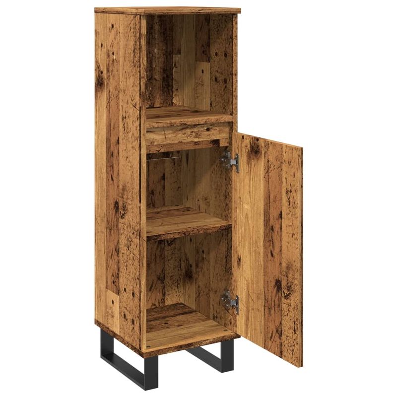 Casa si Gradina - Mobilier - Mobilier baie - Corpuri baie - Dulap de baie, lemn vechi, 30x30x100 cm, lemn prelucrat - Infinity.ro
