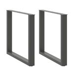 Casa si Gradina - Mobilier - Feronerie si accesorii mobila - Picioare pentru masuta de cafea in forma U 2 buc Antracit Otel - Infinity.ro