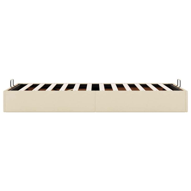 Casa si Gradina - Mobilier - Paturi si accesorii - Paturi - Cadru pat otoman fara saltea crema 80x200 cm tesatura - Infinity.ro