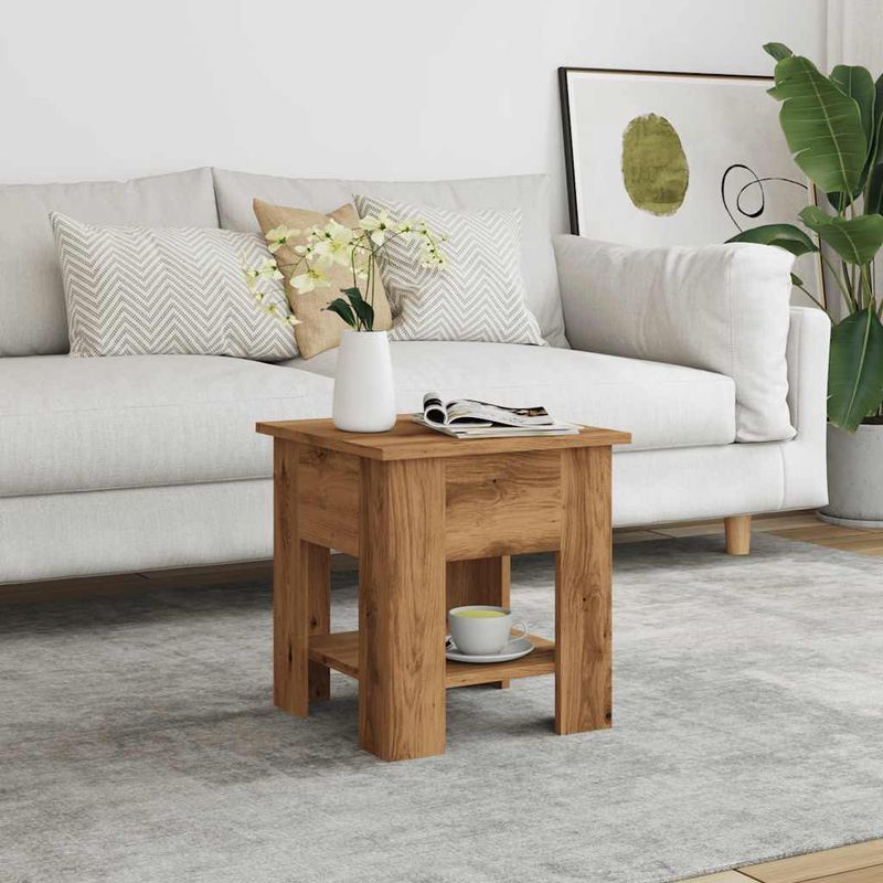 Casa si Gradina - Mobilier - Mese si birouri - Masute de cafea - Masuta de cafea, stejar artizanal, 40x40x42 cm, lemn prelucrat - Infinity.ro
