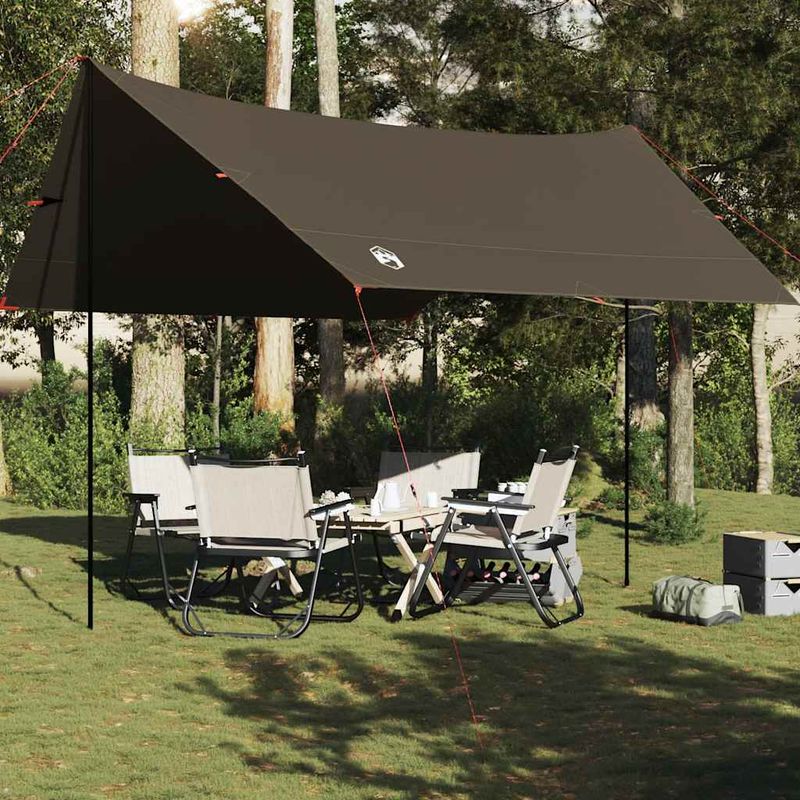 Sport si Outdoor - Camping - Copertine si adaposturi - Prelata de camping, maro, 462x306x211 cm, impermeabila - Infinity.ro
