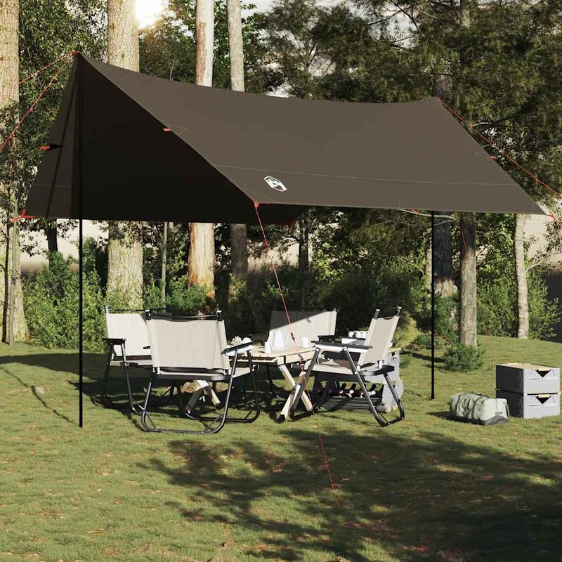 Sport si Outdoor - Camping - Copertine si adaposturi - Prelata de camping, maro, 462x306x211 cm, impermeabila - Infinity.ro