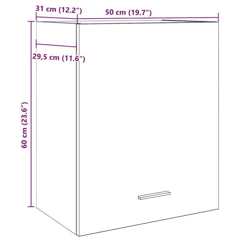 Casa si Gradina - Mobilier - Comode si corpuri - Corpuri bucatarie - Dulapuri suspendate 2 buc. lemn vechi 50x31x60cm lemn prelucrat - Infinity.ro