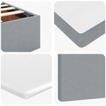 Casa si Gradina - Mobilier - Paturi si accesorii - Paturi - Cadru de pat otoman cu saltele Gri deschis 180x200cm Material - Infinity.ro