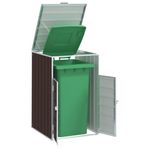 Casa si Gradina - Gradina si terasa - Mobilier exterior - Dulapuri si lazi depozitare exterior - Depozitare cos gunoi cu roti, 1 cos, maro, 72x81x115 cm, otel - Infinity.ro