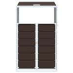Casa si Gradina - Gradina si terasa - Mobilier exterior - Dulapuri si lazi depozitare exterior - Depozitare cos gunoi cu roti, 1 cos, maro, 72x81x115 cm, otel - Infinity.ro