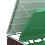 Casa si Gradina - Gradina si terasa - Mobilier exterior - Dulapuri si lazi depozitare exterior - Depozitare cos gunoi cu roti, 1 cos, maro, 72x81x115 cm, otel - Infinity.ro