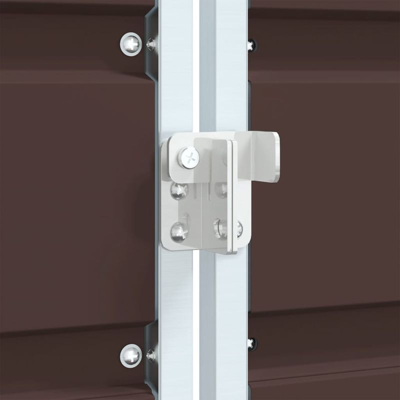 Casa si Gradina - Gradina si terasa - Mobilier exterior - Dulapuri si lazi depozitare exterior - Depozitare cos gunoi cu roti, 1 cos, maro, 72x81x115 cm, otel - Infinity.ro