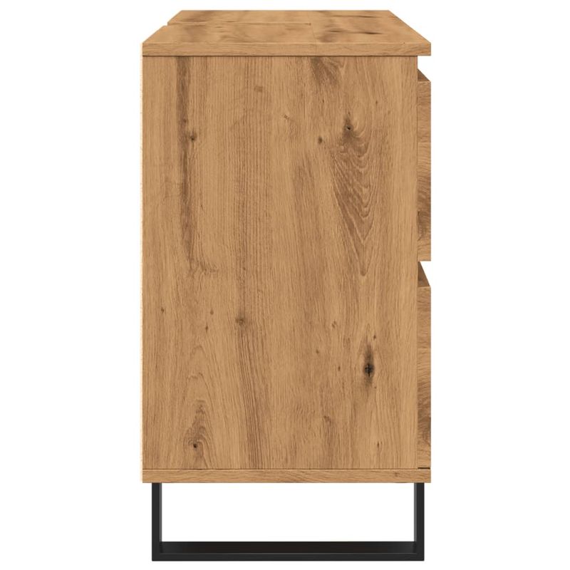 Casa si Gradina - Mobilier - Mobilier baie - Comode baie - Dulap chiuveta baie stejar artizanal 80x33x60 cm lemn prelucrat - Infinity.ro