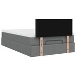 Casa si Gradina - Mobilier - Paturi si accesorii - Paturi - Pat otoman cu saltea tesatura gri inchis 120x190 cm, model design simplu - Infinity.ro