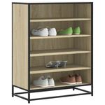 Casa si Gradina - Mobilier - Organizare si depozitare - Organizator incaltaminte - Pantofar, stejar sonoma, 75x38x97,5 cm, lemn prelucrat/metal - Infinity.ro