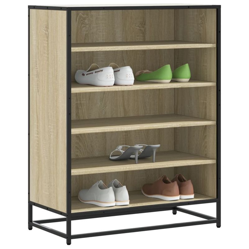 Casa si Gradina - Mobilier - Organizare si depozitare - Organizator incaltaminte - Pantofar, stejar sonoma, 75x38x97,5 cm, lemn prelucrat/metal - Infinity.ro