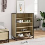 Casa si Gradina - Mobilier - Organizare si depozitare - Organizator incaltaminte - Pantofar, stejar sonoma, 75x38x97,5 cm, lemn prelucrat/metal - Infinity.ro