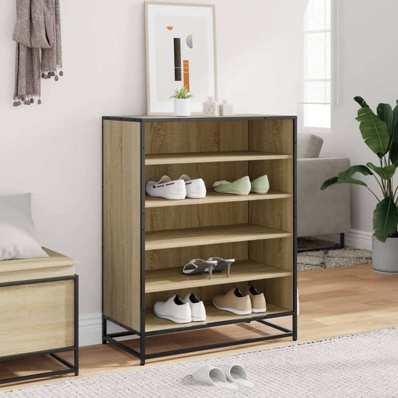 Casa si Gradina - Mobilier - Organizare si depozitare - Organizator incaltaminte - Pantofar, stejar sonoma, 75x38x97,5 cm, lemn prelucrat/metal - Infinity.ro