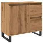 Casa si Gradina - Mobilier - Mobilier baie - Comode baie - Dulap chiuveta baie, stejar artizanal 65x33x60cm lemn prelucrat - Infinity.ro
