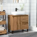 Casa si Gradina - Mobilier - Mobilier baie - Comode baie - Dulap chiuveta baie, stejar artizanal 65x33x60cm lemn prelucrat - Infinity.ro
