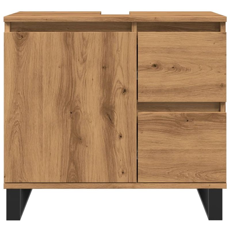 Casa si Gradina - Mobilier - Mobilier baie - Comode baie - Dulap chiuveta baie, stejar artizanal 65x33x60cm lemn prelucrat - Infinity.ro