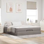 Casa si Gradina - Mobilier - Paturi si accesorii - Paturi - Cadru de pat otoman cu saltea Taupe 160x200cm Material - Infinity.ro