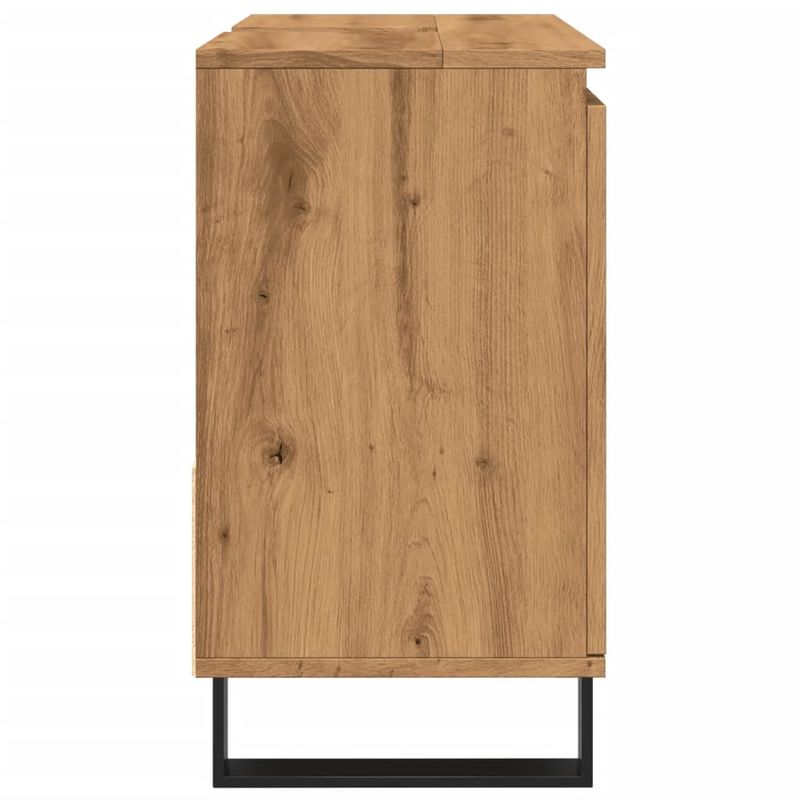 Casa si Gradina - Mobilier - Mobilier baie - Comode baie - Dulap chiuveta baie, stejar artizanal 65x33x60cm lemn prelucrat - Infinity.ro