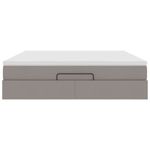 Casa si Gradina - Mobilier - Paturi si accesorii - Paturi - Cadru de pat otoman cu saltea Taupe 160x200cm Material - Infinity.ro