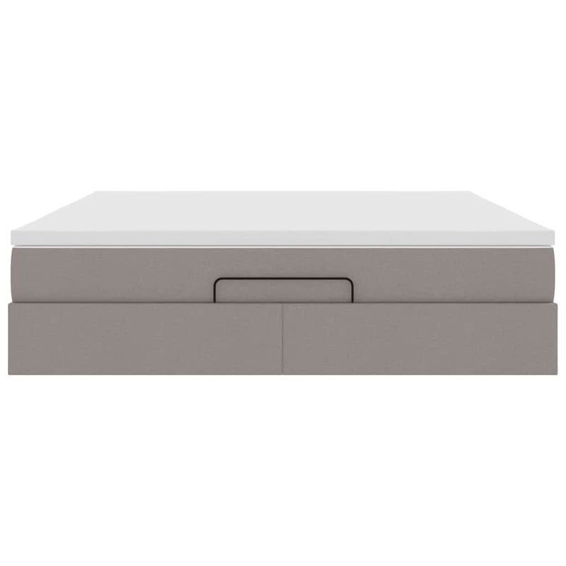 Casa si Gradina - Mobilier - Paturi si accesorii - Paturi - Cadru de pat otoman cu saltea Taupe 160x200cm Material - Infinity.ro