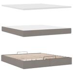 Casa si Gradina - Mobilier - Paturi si accesorii - Paturi - Cadru de pat otoman cu saltea Taupe 160x200cm Material - Infinity.ro
