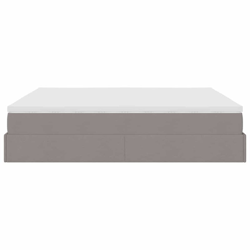 Casa si Gradina - Mobilier - Paturi si accesorii - Paturi - Cadru de pat otoman cu saltea Taupe 160x200cm Material - Infinity.ro