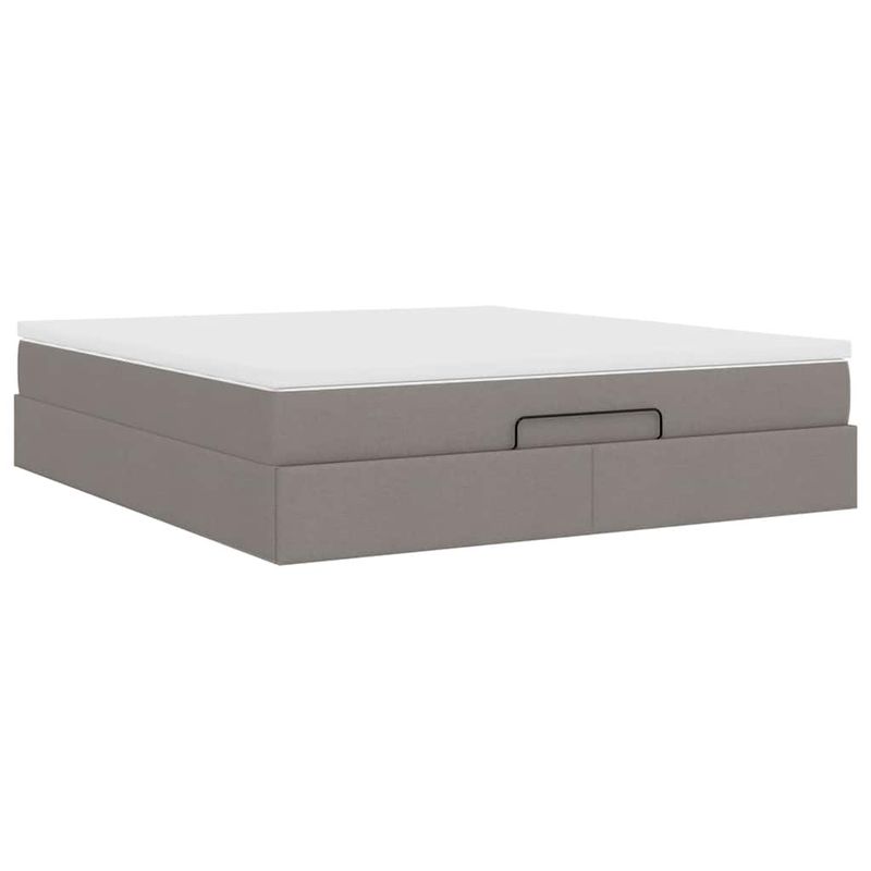 Casa si Gradina - Mobilier - Paturi si accesorii - Paturi - Cadru de pat otoman cu saltea Taupe 160x200cm Material - Infinity.ro