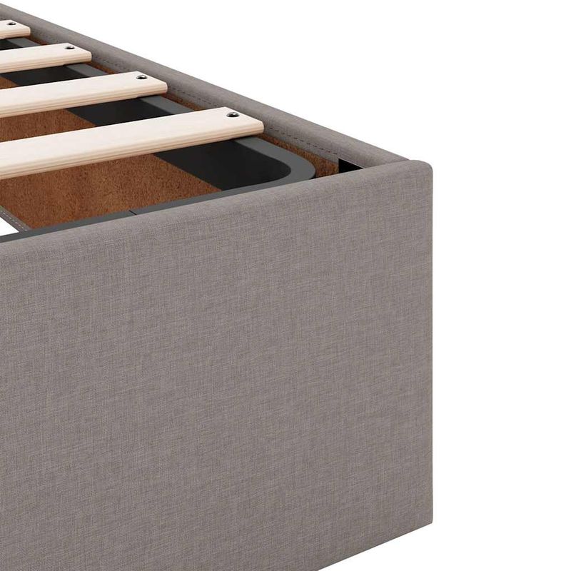 Casa si Gradina - Mobilier - Paturi si accesorii - Paturi - Cadru de pat otoman cu saltea Taupe 160x200cm Material - Infinity.ro