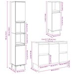 Casa si Gradina - Mobilier - Seturi de mobilier - Seturi baie - Set mobilier de baie, 3 piese, gri beton, lemn compozit - Infinity.ro