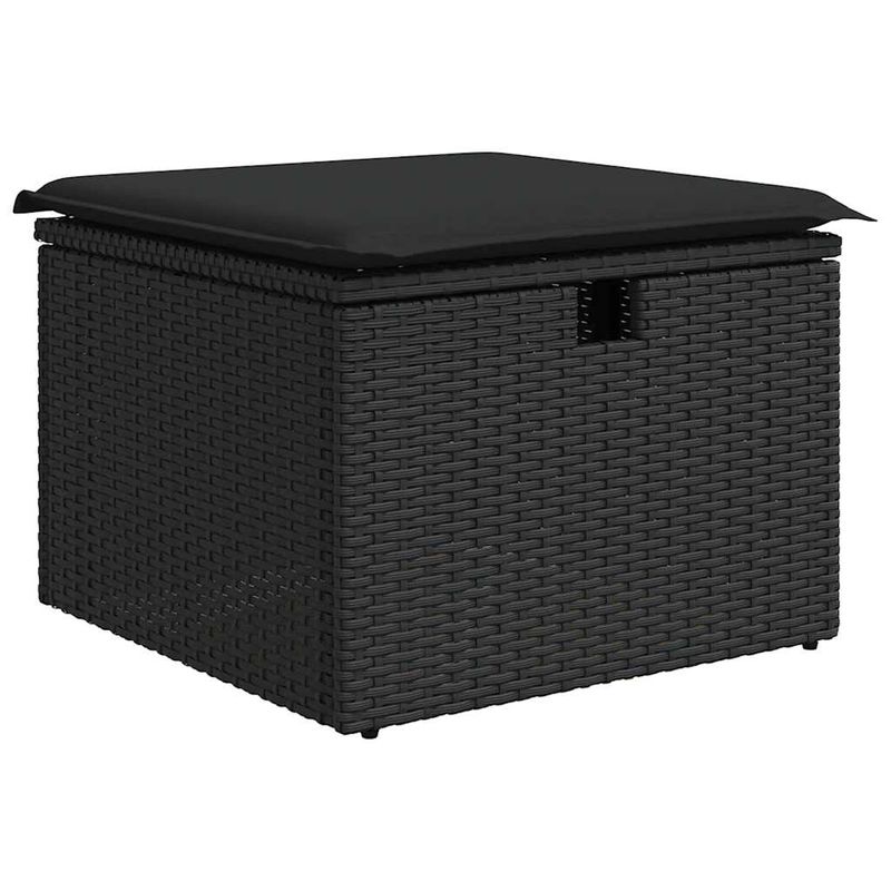 Casa si Gradina - Gradina si terasa - Mobilier exterior - Seturi mobila gradina - Set canapele de gradina cu perne, 7 piese, negru, poliratan - Infinity.ro