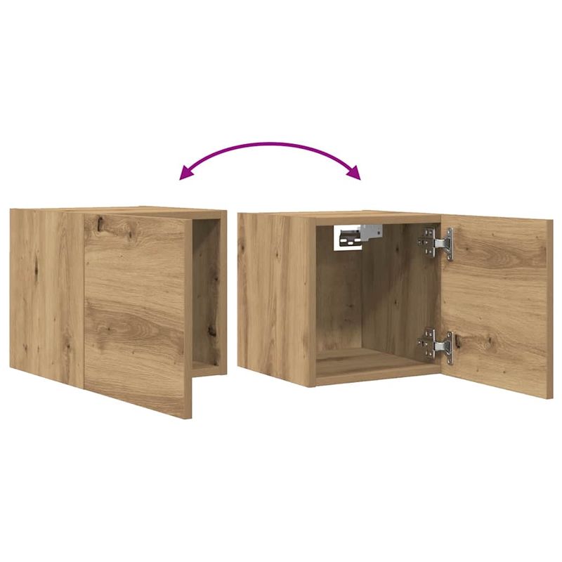 Casa si Gradina - Mobilier - Comode si corpuri - Comode - Dulap TV montaj pe perete, stejar artizanal, 30,5x30x30 cm - Infinity.ro