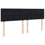 Casa si Gradina - Mobilier - Paturi si accesorii - Paturi - Cadru de pat otoman cu saltele, catifea neagra 200x200cm - Infinity.ro