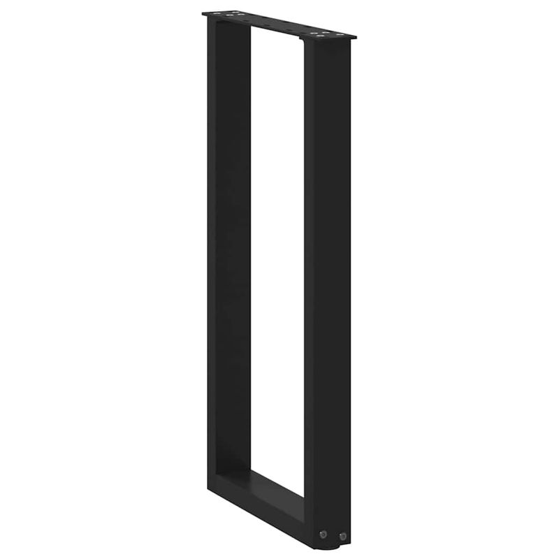 Casa si Gradina - Mobilier - Feronerie si accesorii mobila - Picioare masuta de cafea in forma de U 2 buc Negru Otel - Infinity.ro