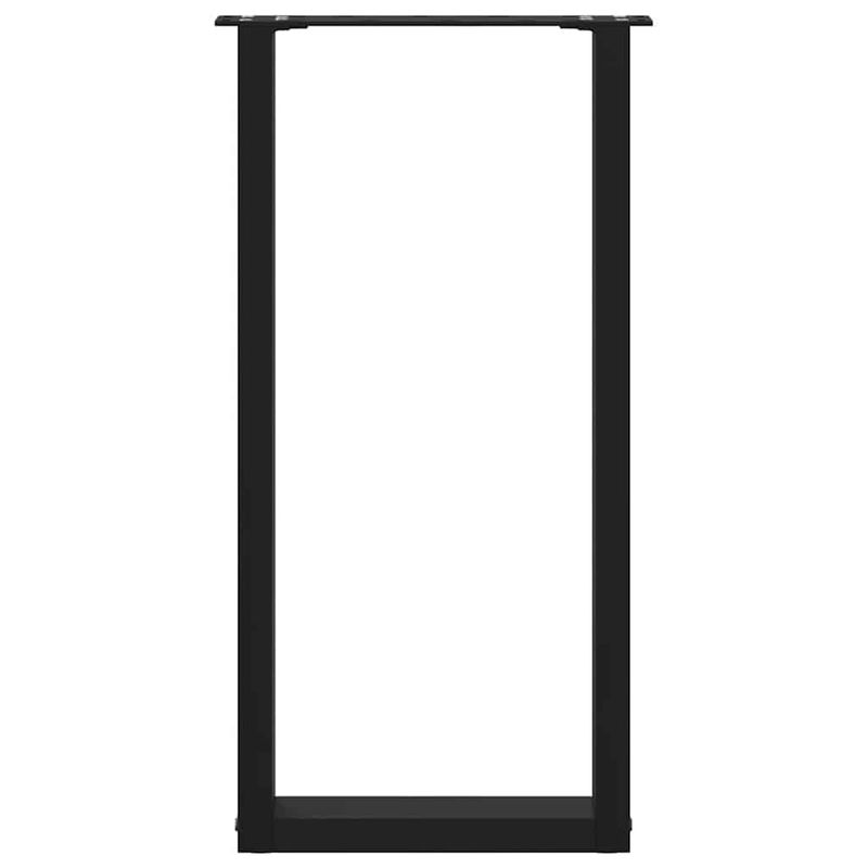 Casa si Gradina - Mobilier - Feronerie si accesorii mobila - Picioare masuta de cafea in forma de U 2 buc Negru Otel - Infinity.ro