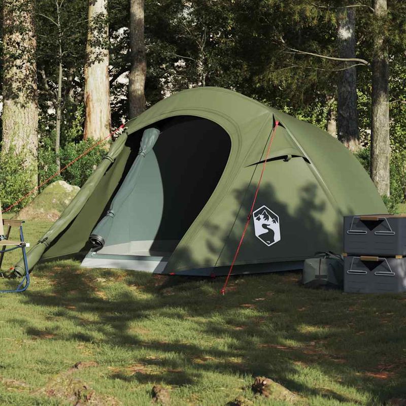 Sport si Outdoor - Camping - Corturi camping - Cort camping tunel pentru 3 persoane verde masliniu impermeabil - Infinity.ro