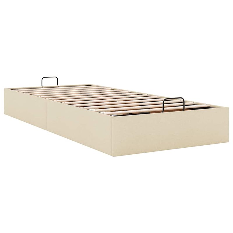 Casa si Gradina - Mobilier - Paturi si accesorii - Paturi - Cadru de pat otoman fara saltea crema 90x200 cm tesatura - Infinity.ro