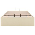 Casa si Gradina - Mobilier - Paturi si accesorii - Paturi - Cadru de pat otoman fara saltea crema 90x200 cm tesatura - Infinity.ro