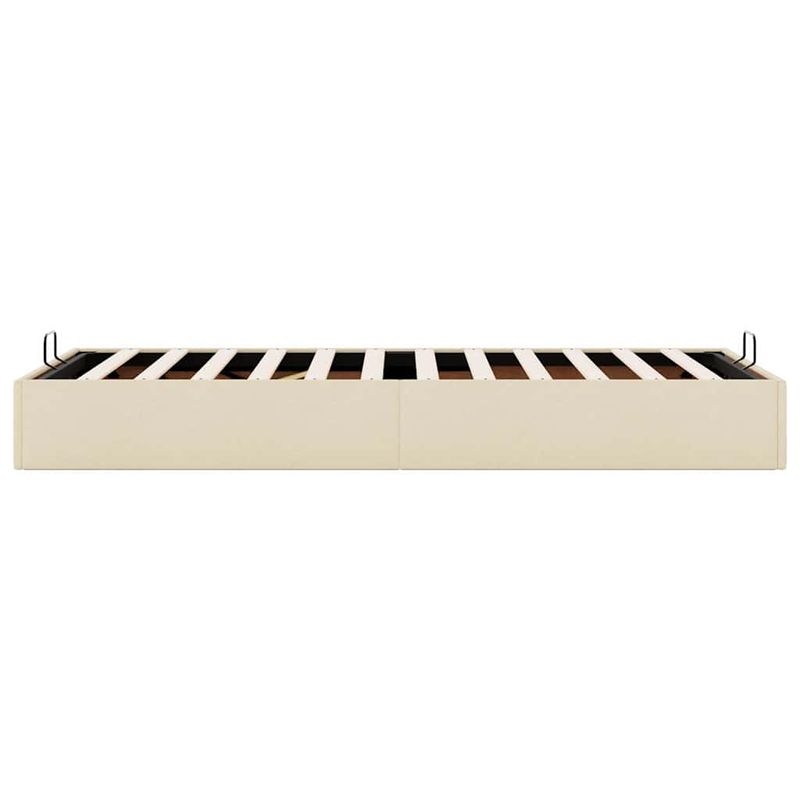 Casa si Gradina - Mobilier - Paturi si accesorii - Paturi - Cadru de pat otoman fara saltea crema 90x200 cm tesatura - Infinity.ro