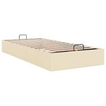 Casa si Gradina - Mobilier - Paturi si accesorii - Paturi - Cadru de pat otoman fara saltea crema 90x200 cm tesatura - Infinity.ro