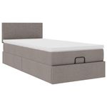 Casa si Gradina - Mobilier - Paturi si accesorii - Paturi - Cadru de pat otoman cu saltea Taupe 80x200cm Material - Infinity.ro