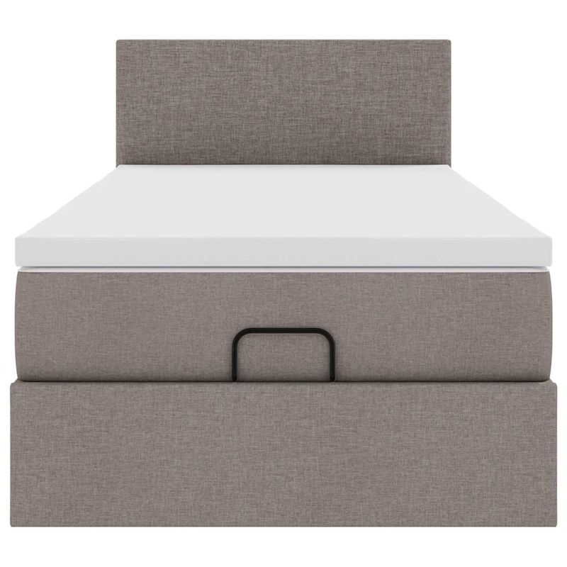 Casa si Gradina - Mobilier - Paturi si accesorii - Paturi - Cadru de pat otoman cu saltea Taupe 80x200cm Material - Infinity.ro