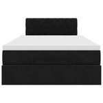 Casa si Gradina - Mobilier - Paturi si accesorii - Paturi - Cadru pat otoman cu saltea neagra 120x190 cm catifea - Infinity.ro